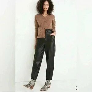 Madewell Black Faux Leather Pants